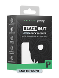 Palms Off Gaming Blackout Deck Sleeves - Standard Size - White - Matte