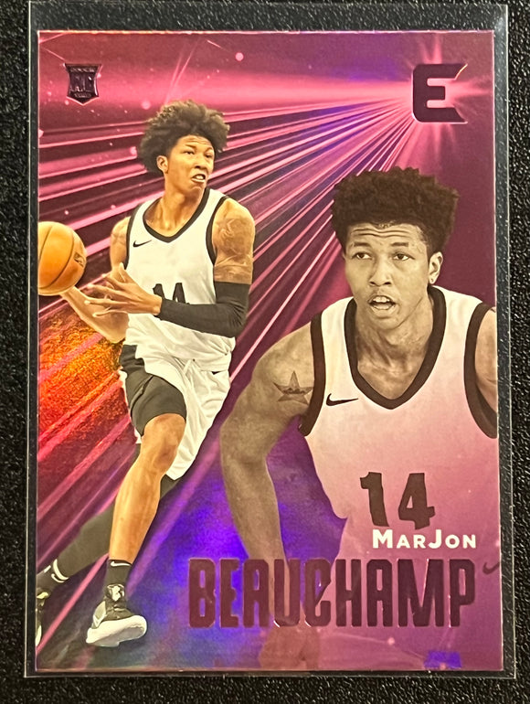 MarJon Beauchamp RC - 2022-23 Panini Chronicles Essentials Draft Picks PINK PARALLEL #19 - Bucks