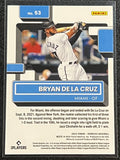 Bryan De La Cruz RC - 2022 Panini Donruss Baseball RATED ROOKIE PURPLE #53