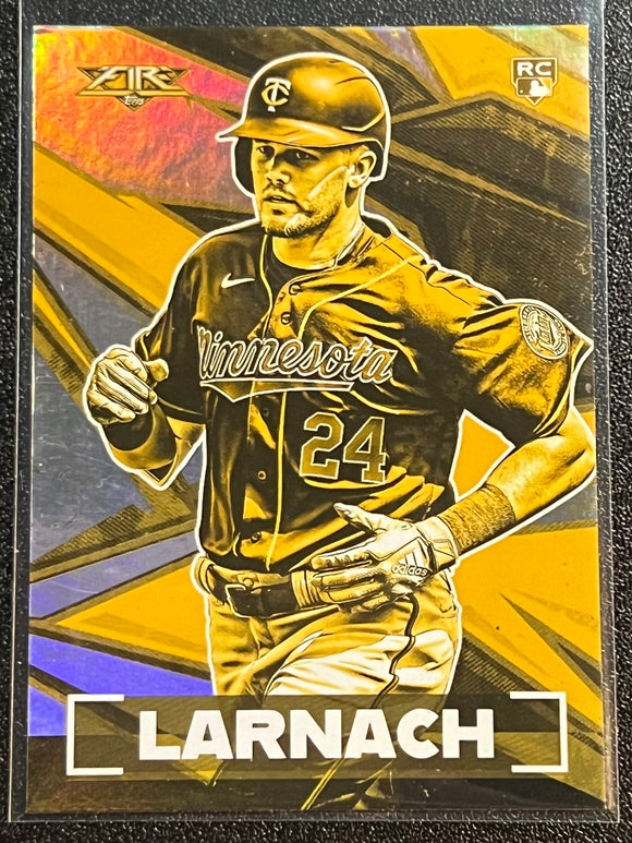 Trevor Larnach RC - 2021 Topps Fire Baseball Gold Minted #137