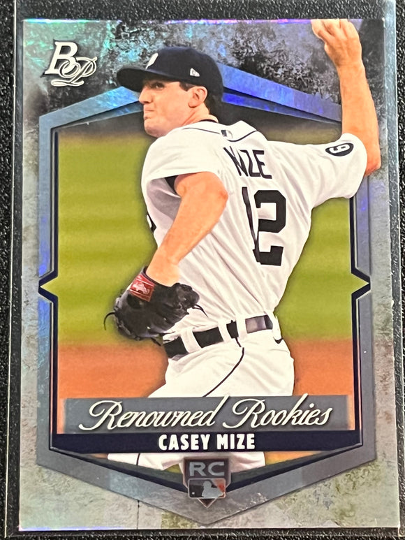 Casey Mize RC - 2021 Topps Bowman Platinum Baseball RENOWNED ROOKIES HOLO FOIL #RR-4