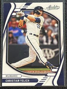 Christian Yelich - 2022 Panini Absolute Baseball GREEN FOIL #37