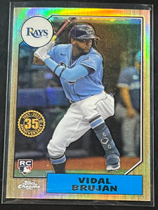 Vidal Brujan RC - 2022 Topps Chrome Baseball 35TH ANNIVERSARY REFRACTOR #87BC-17