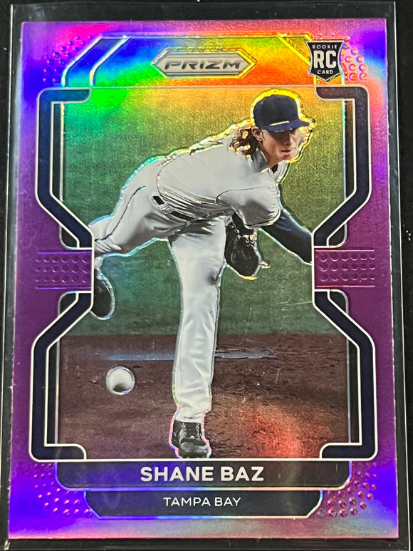 Shane Baz RC - 2022 Panini Prizm Baseball PURPLE #198