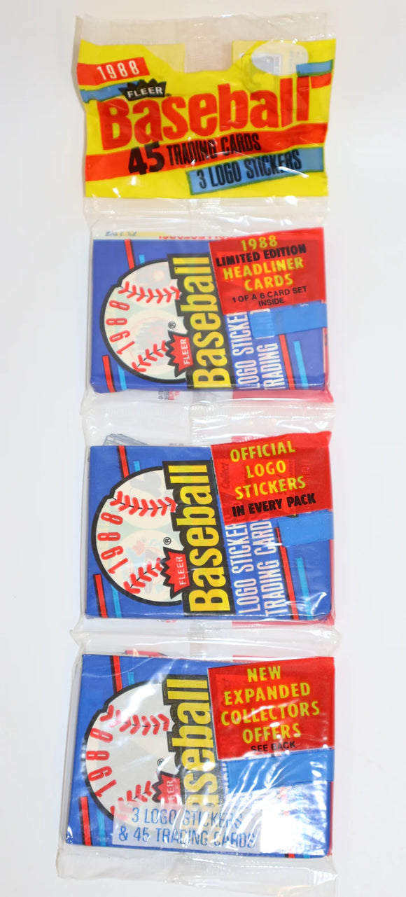 1988 Fleer MLB Baseball cards - Retail Rack Pack