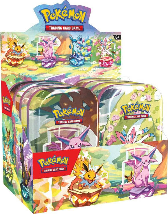 Pokemon Scarlet & Violet 8.5 Prismatic Evolutions Mini Tin (1) One Random Tin
