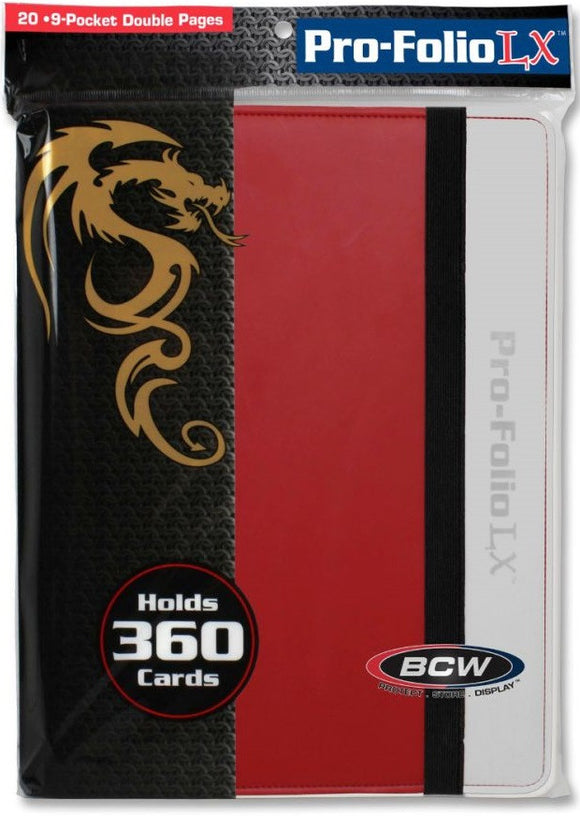 BCW Pro-Folio LX 9-Pocket Abum Binder - Red/White