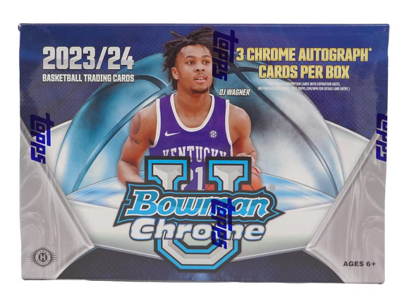 2023-24 Topps Bowman University Chrome Basketball cards - Breakers Delight Box