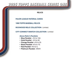 2025 Topps Series 1 MLB Baseball cards - Hobby Box