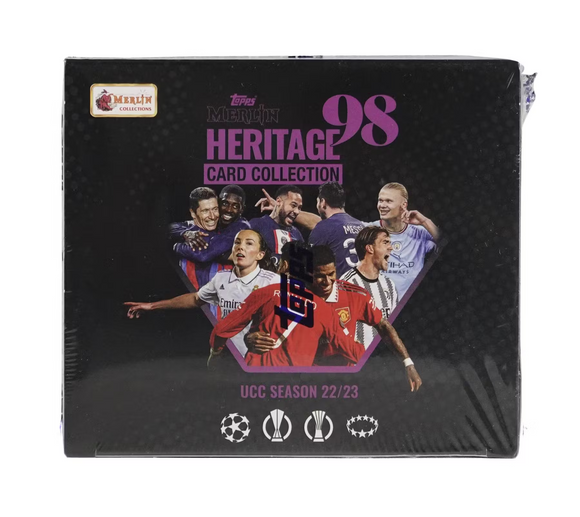 2022-23 Topps Merlin Heritage UEFA Club Competitions Soccer - Hobby Box