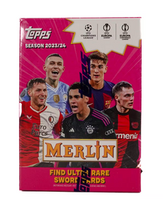 2023-24 Topps Chrome Merlin UEFA Club Competitions Soccer - Blaster Box