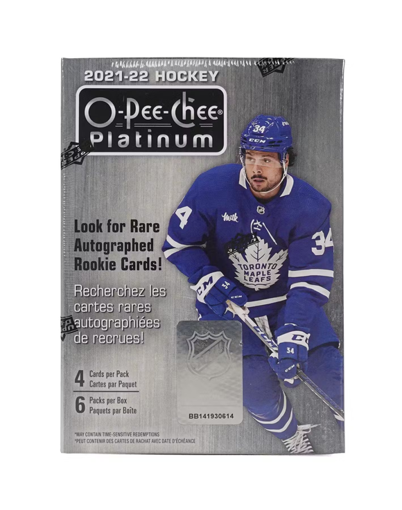 2021-22 Upper Deck O-Pee-Chee Platinum NHL Hockey cards - Blaster Box