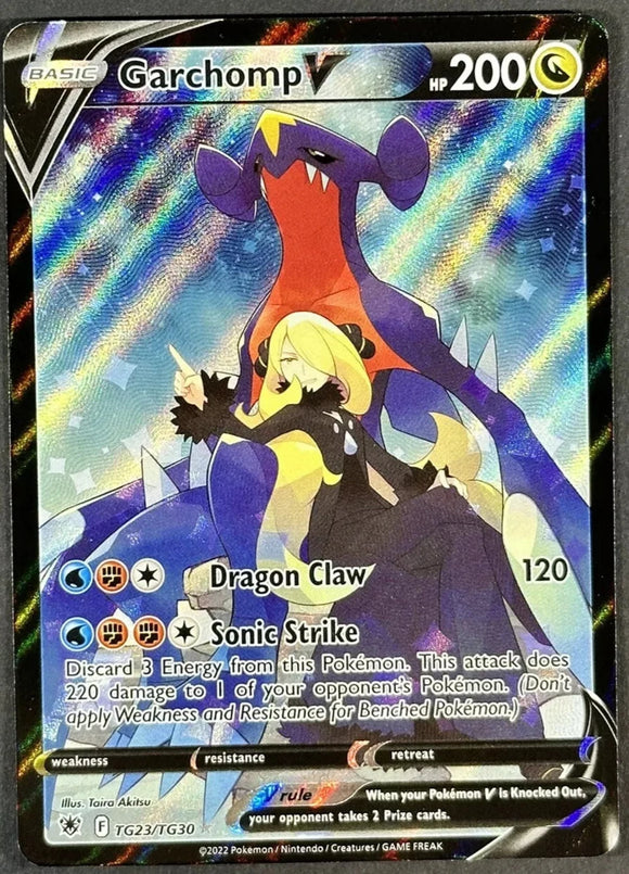 Garchomp V - Pokemon Astral Radiance Trainer Gallery FULL ART Ultra Rare #TG23/TG30