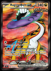 Raging Bolt EX - Pokemon Temporal Forces FULL ART Holo Foil Ultra Rare #196/162