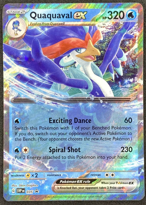 Quaquaval EX - Pokemon Scarlet & Violet Hoo Foil Black Star Promo #SVP035