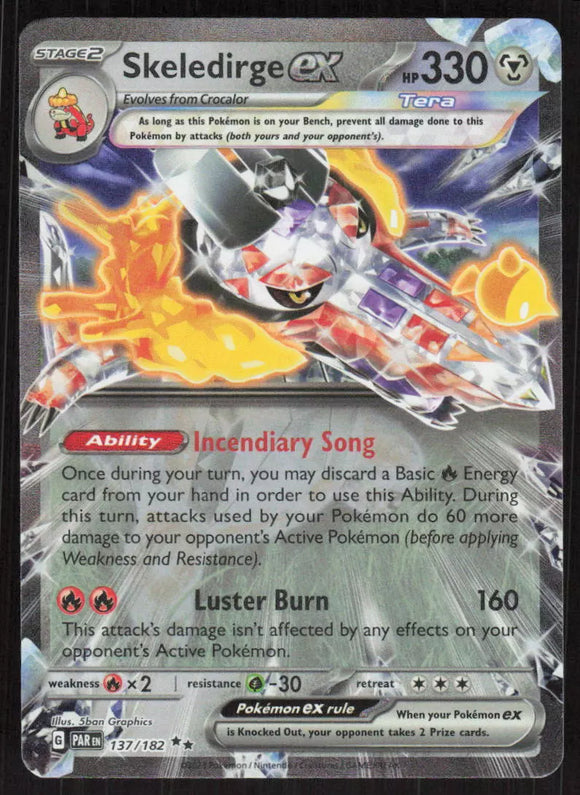 Skeledirge EX - Pokemon Paradox Rift Holo Foil Double Rare #137/182
