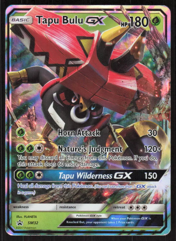 Tapu Bulu GX - Pokemon Sun & Moon Black Star Promo Holo Foil Ultra Rare #SM32