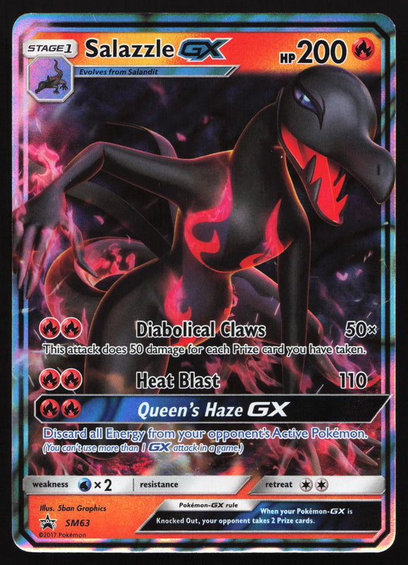 Salazzle GX - Pokemon Sun & Moon Black Star Promo Holo Foil Ultra Rare #SM63