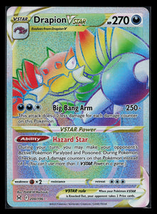 Drapion VSTAR - Pokemon Lost Origin FULL ART RAINBOW Secret Rare #200/196