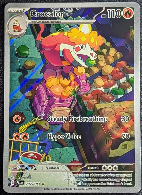 Crocalor - Pokemon Paldea Evolved FULL ART Holo Illustration Rare #202/193
