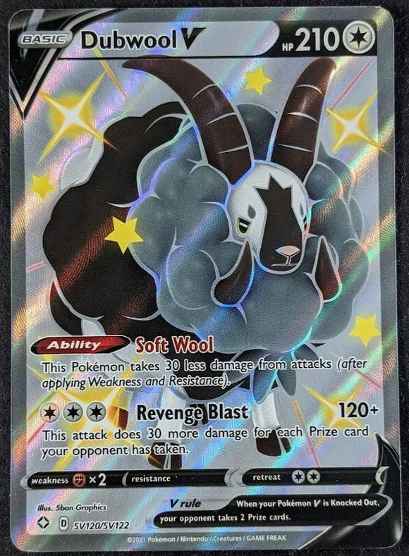 Dubwool V - Pokemon Shining Fates Shiny Vault FULL ART Ultra Rare #SV120/SV122