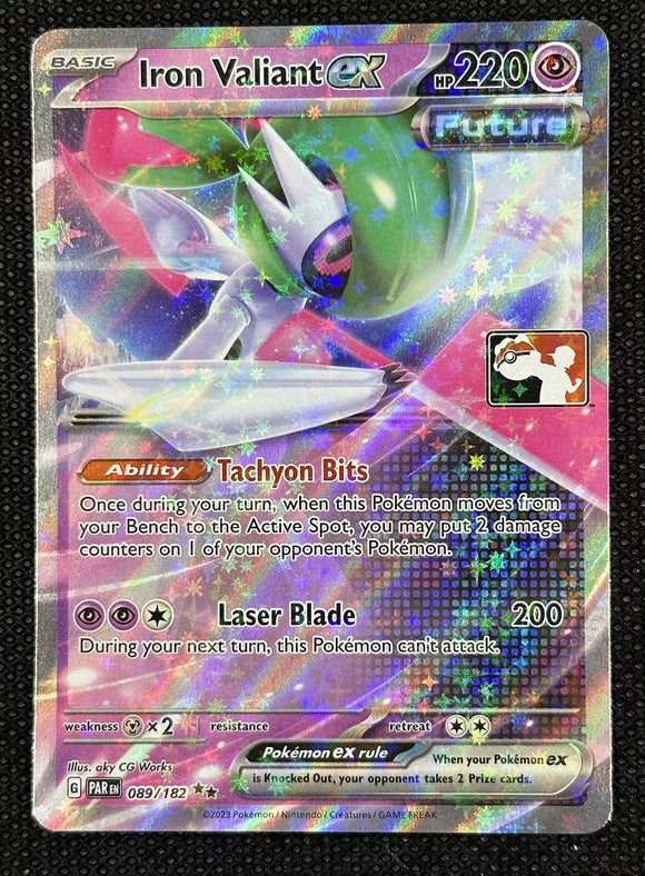 Iron Valiant EX STAMPED PRIZE PACK - Pokemon Paradox Rift Holo Foil Double Rare #089/182