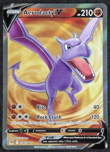 Aerodactyl V - Pokemon Lost Origin FULL ART Holo Foil Ultra Rare #179/196