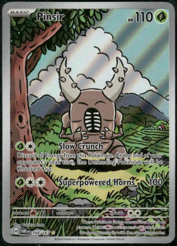 Pinsir - Pokemon Twilight Masquerade FULL ART Holo Illustration Rare #168/167