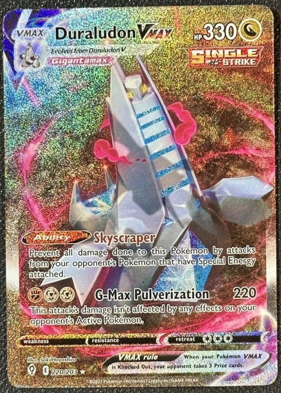 Duraludon VMAX - Pokemon Evolving Skies FULL ALT ART Holo Secret Rare #211/203