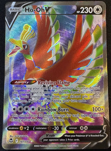 Ho-Oh V - Pokemon Silver Tempest FULL ART Holo Foil Ultra Rare #187/195