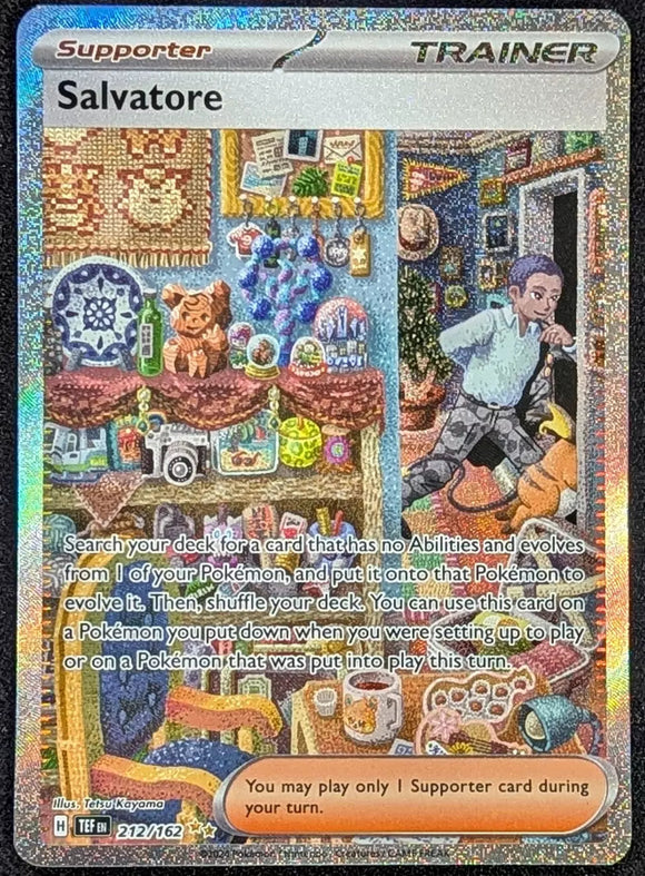 Salvatore Trainer - Pokemon Temporal Forces FULL ART Special Illustration Rare #212/162