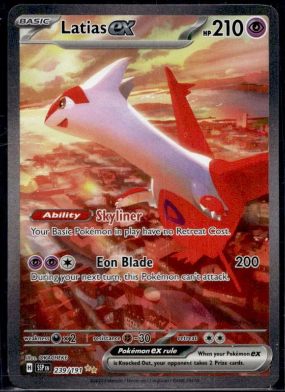 Latias EX  - Pokemon Surging Sparks FULL ART Holo Foil Special Illustration Rare #239/191
