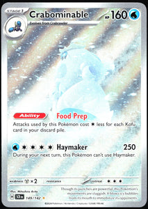 Crabominable - Pokemon Stellar Crown FULL ART Holo Foil Illustration Rare #149/142