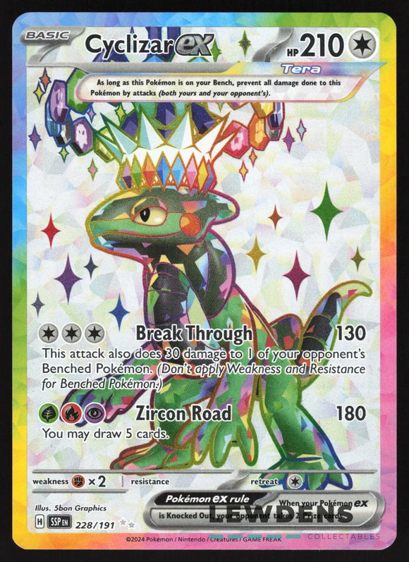 Cyclizar EX - Pokemon Surging Sparks FULL ART Holo Foil Ultra Rare #228/191