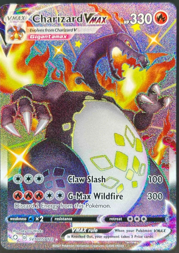 Charizard VMAX - Pokemon Shining Fates FA Shiny Vault Holo Ultra Rare #SV107/SV122