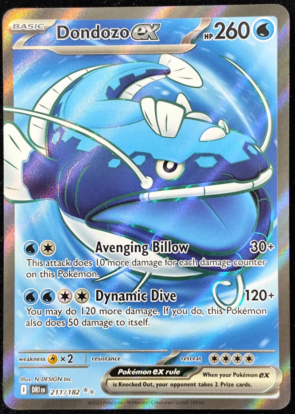 Dondozo EX - Pokemon Destined Rivals FULL ART Holo Foil Ultra Rare #21
