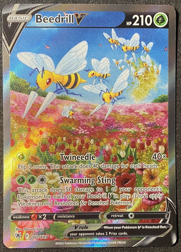 Beedrill V - Pokemon Astral Radiance ALT ART Holo Foil Ultra Rare #161/189