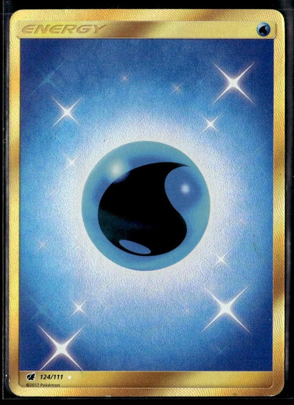 Water Energy - Pokemon Crimson Invasion FULL ART GOLD Holo Hyper Rare #124/111