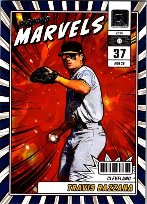 Travis Bazzana RC - 2025 Panini Donruss MLB Baseball Diamond Marvels Insert #8