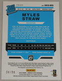 Myles Straw #/99 - 2019 Panini Donruss Optic Rated Rookie Signature ORANGE #RRS-MS