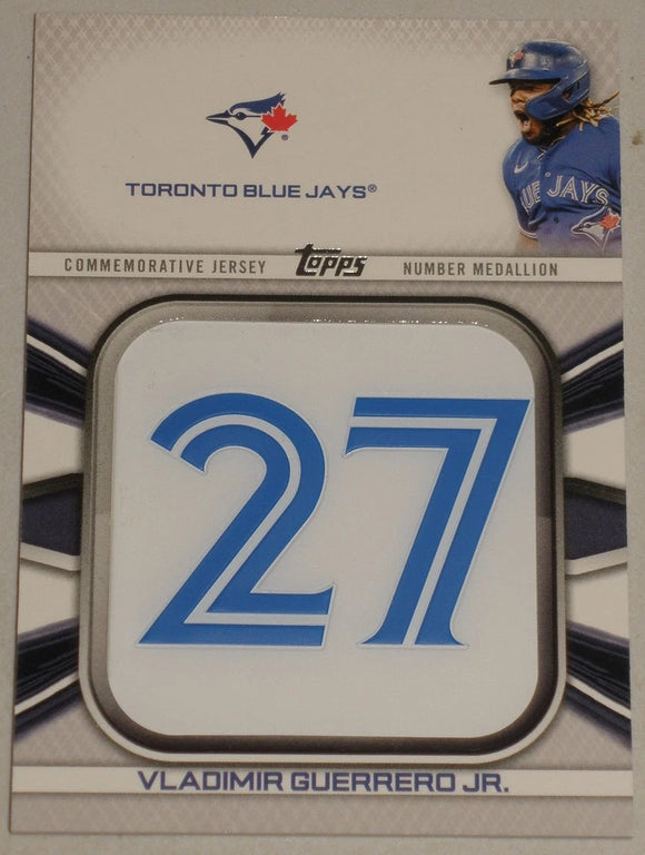 Vladimir Guerrero Jr. - 2022 Topps Series 1 MLB Player Jersey Number Medallion #JNM-VG