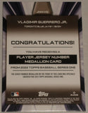 Vladimir Guerrero Jr. - 2022 Topps Series 1 MLB Player Jersey Number Medallion #JNM-VG