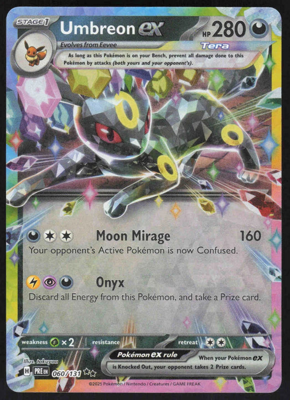 Umbreon EX - Pokemon Prismatic Evolutions Holo Foil Double Rare #060/131