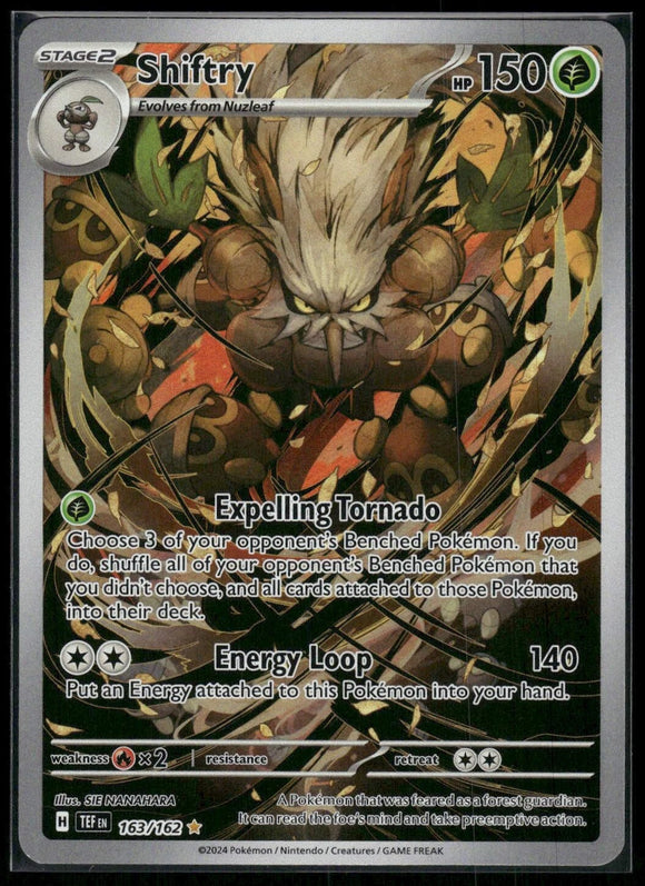 Shiftry - Pokemon Temporal Forces FULL ART Holo Foil Illustration Rare #163/162