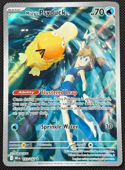 Misty's Psyduck - Pokemon Destined Rivals FULL ART Holo Illustration Rare #193/182