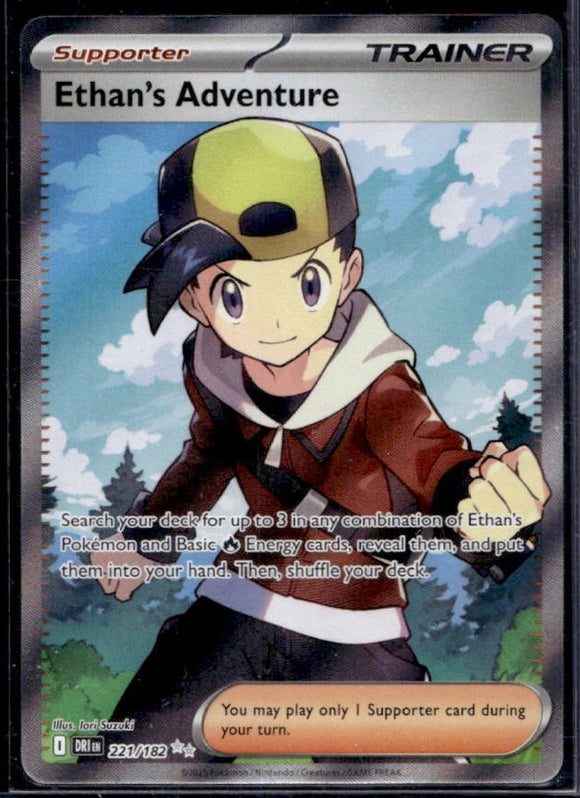 Ethan's Adventure Trainer - Pokemon Destined Rivals FULL ART Holo Ultra Rare #221/182