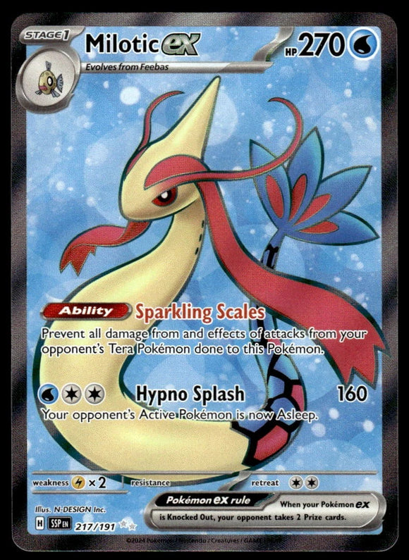 Milotic EX - Pokemon Surging Sparks FULL ART Holo Foil Ultra Rare #217/191