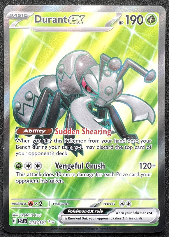 Durant EX  - Pokemon Surging Sparks FULL ART Holo Foil Ultra Rare #215/191