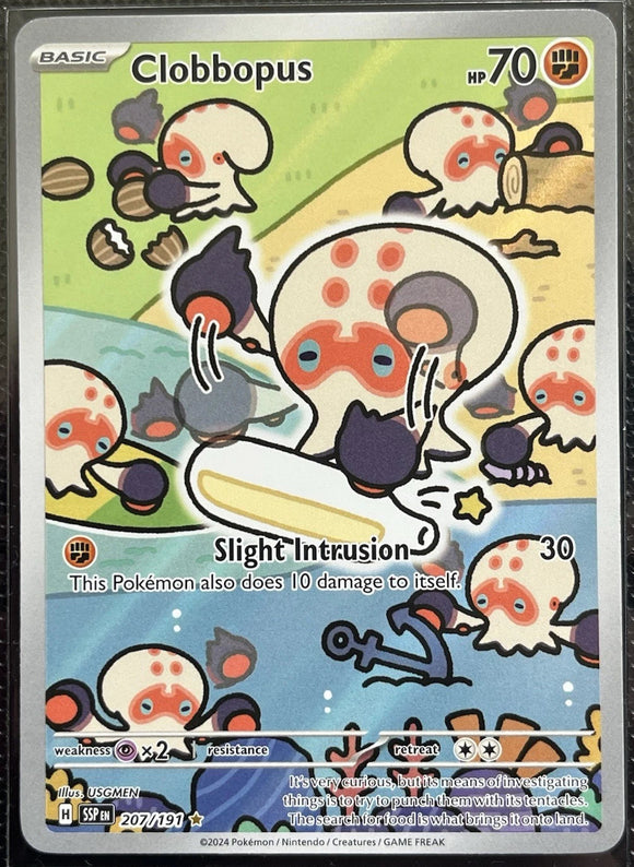 Clobbopus - Pokemon Surging Sparks FULL ART Holo Foil Illustration Rare #207/191