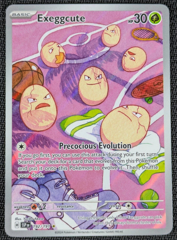Exeggcute - Pokemon Surging Sparks FULL ART Holo Foil Illustration Rare #192/191